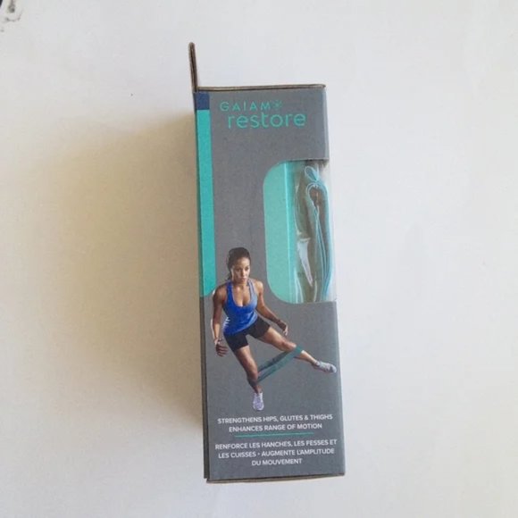 Gaiam Restore Flat Band Medium Loop & Free Downloadable Exercise Guide New Box - Picture 4 of 6